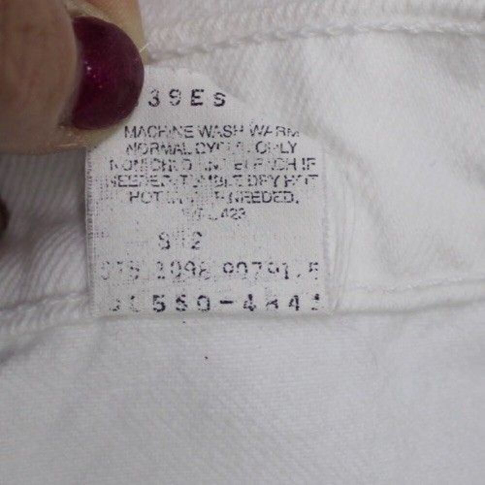 Vintage Levi’s 550 White Denim Jeans 38x30 Baggy Y2K Made In‎ The USA - Picture 11 of 12
